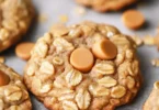Freshly baked Oatmeal Butterscotch Cookies with oats and butterscotch chips